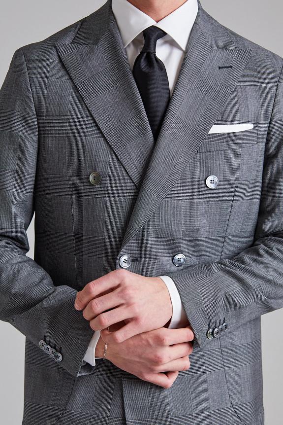 Onesto Vicenza Suit Tropical Glencheck Grey-4